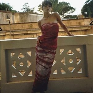 Zara PRINTED MIDI DRESS Size Small (S) NWT